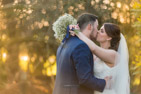 romantic shot of wedding couple kissing at lazaat hotel