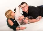 dog family photoshoot in the hull studio